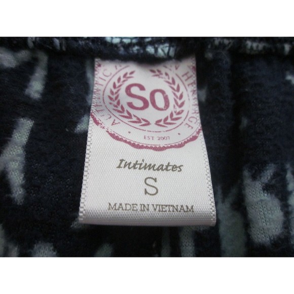 So intimates Fleece Pajama Christmas Very Merry Size Small Blue Elastic Waist - Picture 2 of 4